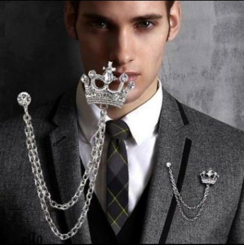 Royal Crown Chain Brooch