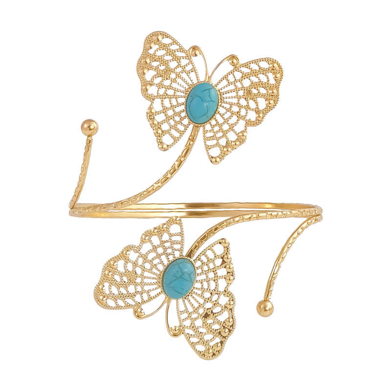 Butterfly Turquoise Gold Armlet