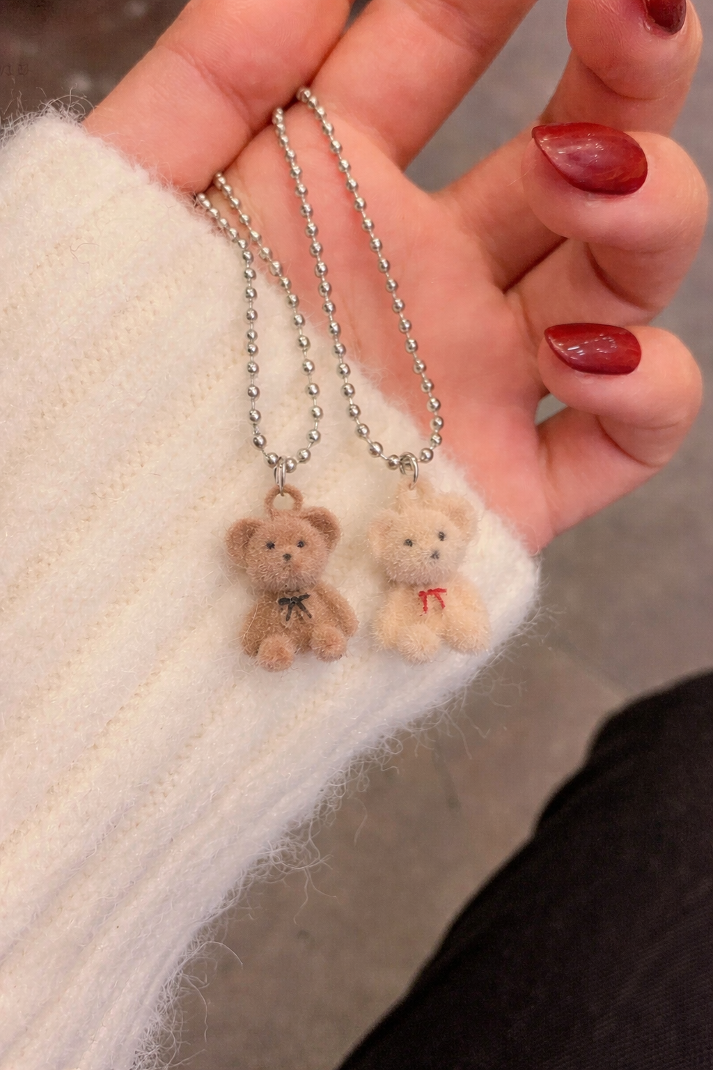 🧸 Cute Teddy Bear Pendant Necklace