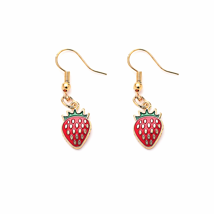 Cute Strawberry Drop Earrings
