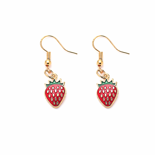 Cute Strawberry Drop Earrings