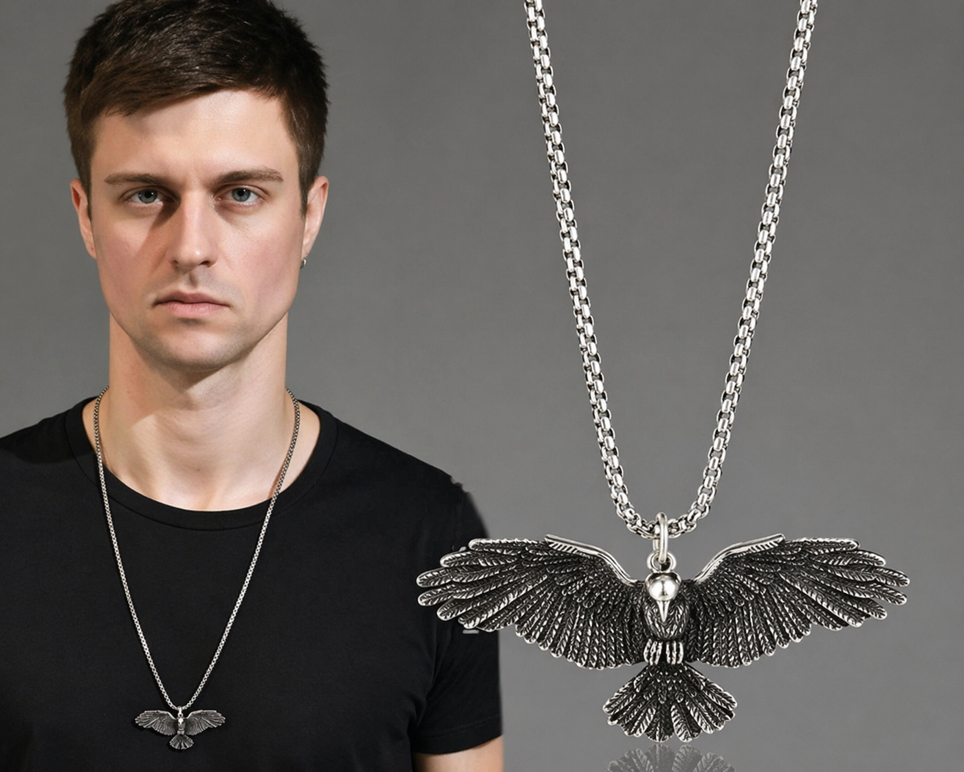Vintage Eagle Statement Necklace