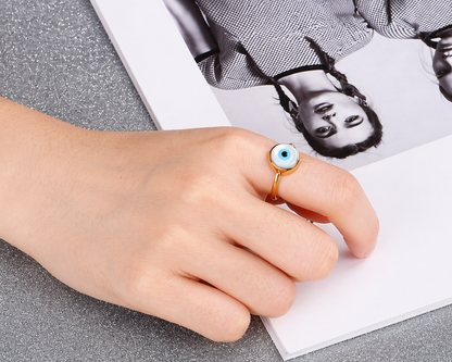 Evil Eye Adjustable Protection Ring