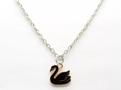 Minimalist Swan Charm Necklace