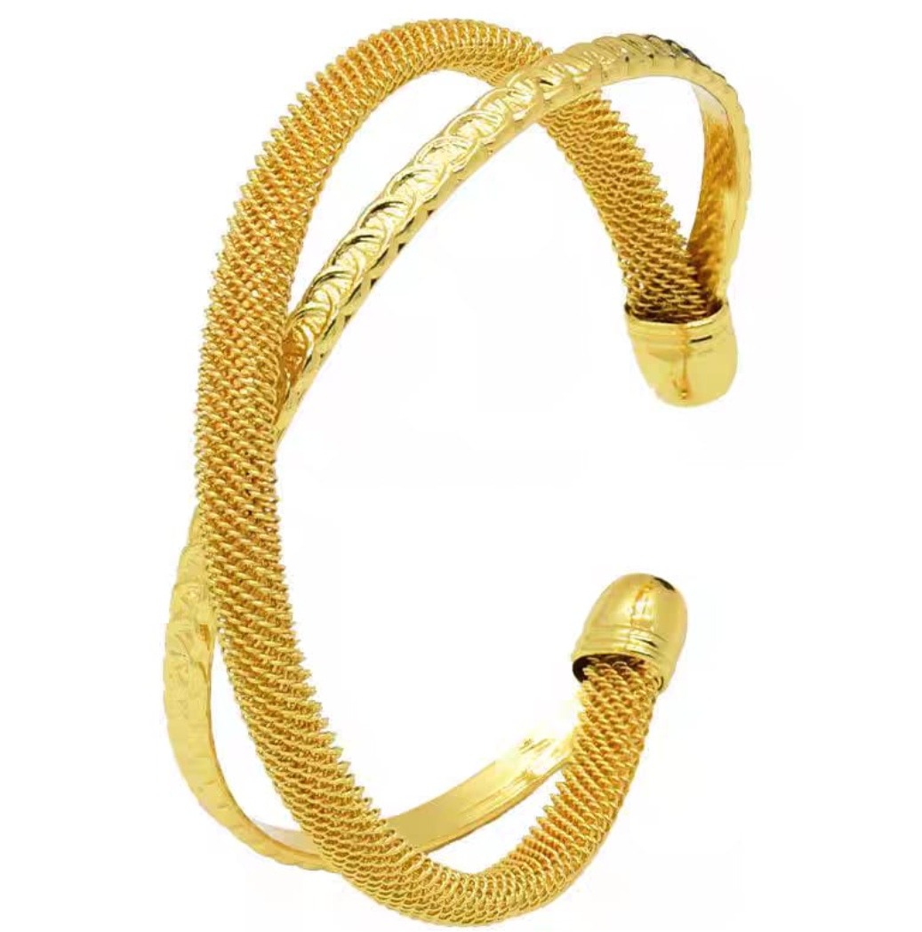 SET OF 2 Luxe Mesh Cuff Bracelet