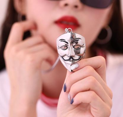 Vendetta Mask Pendant Necklace