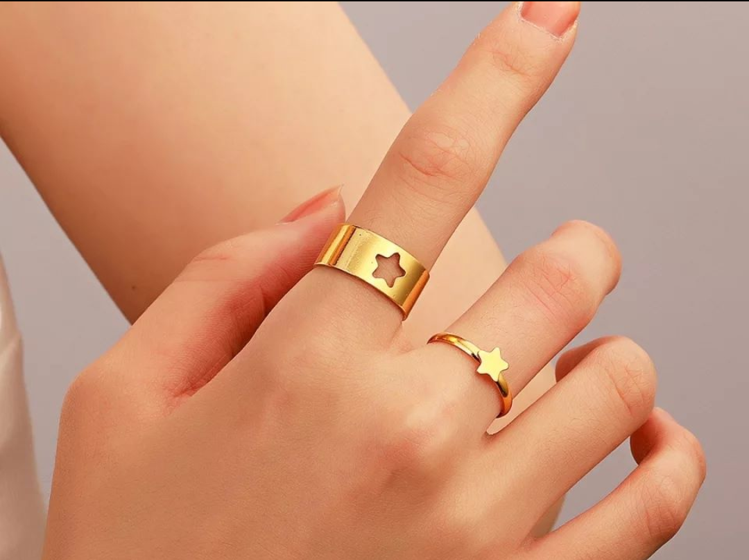 Celestial Bond Star Ring Set