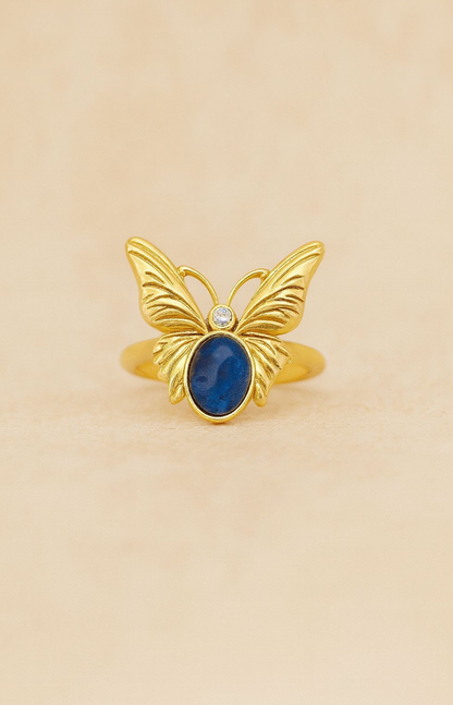 Butterfly Blue Stone Statement Ring