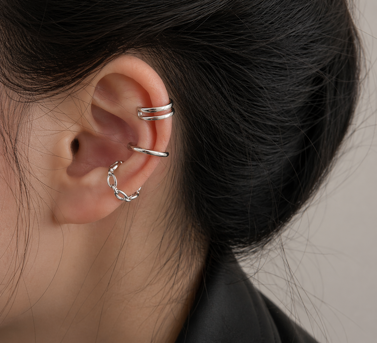 Minimal Silver Ear Cuff Set – Effortless Everyday Style