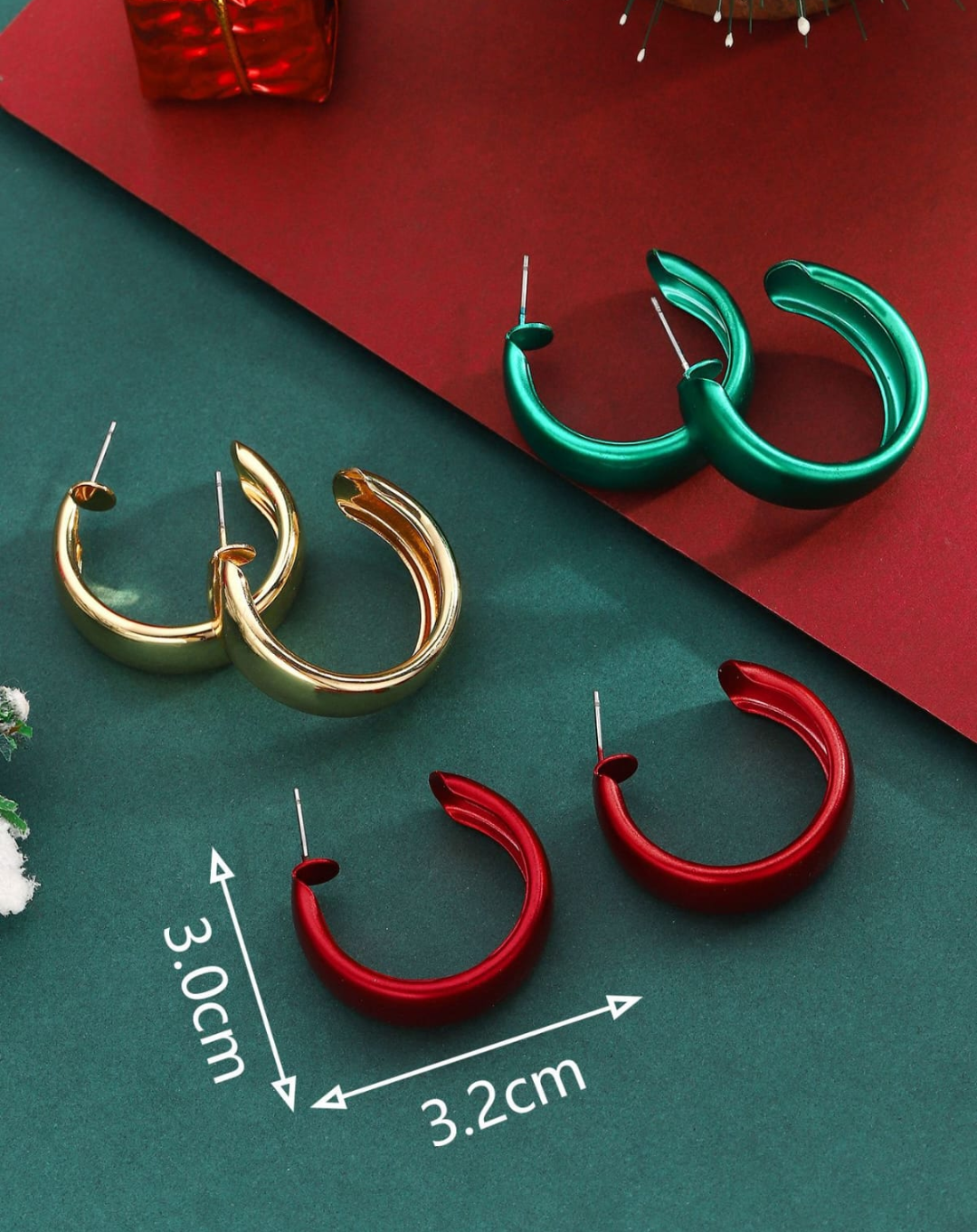 Chunky Glossy Hoop Earrings – Bold Everyday Classics
