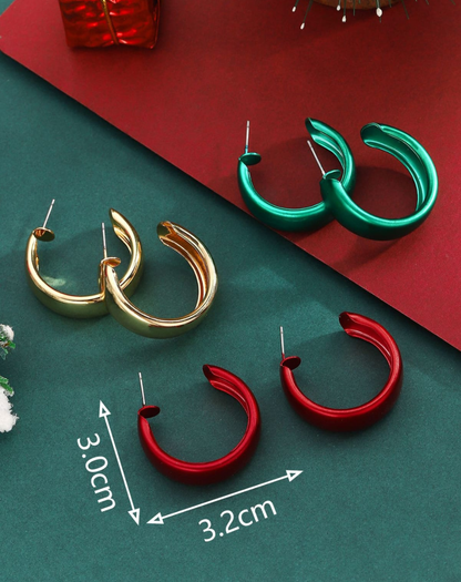 Chunky Glossy Hoop Earrings – Bold Everyday Classics