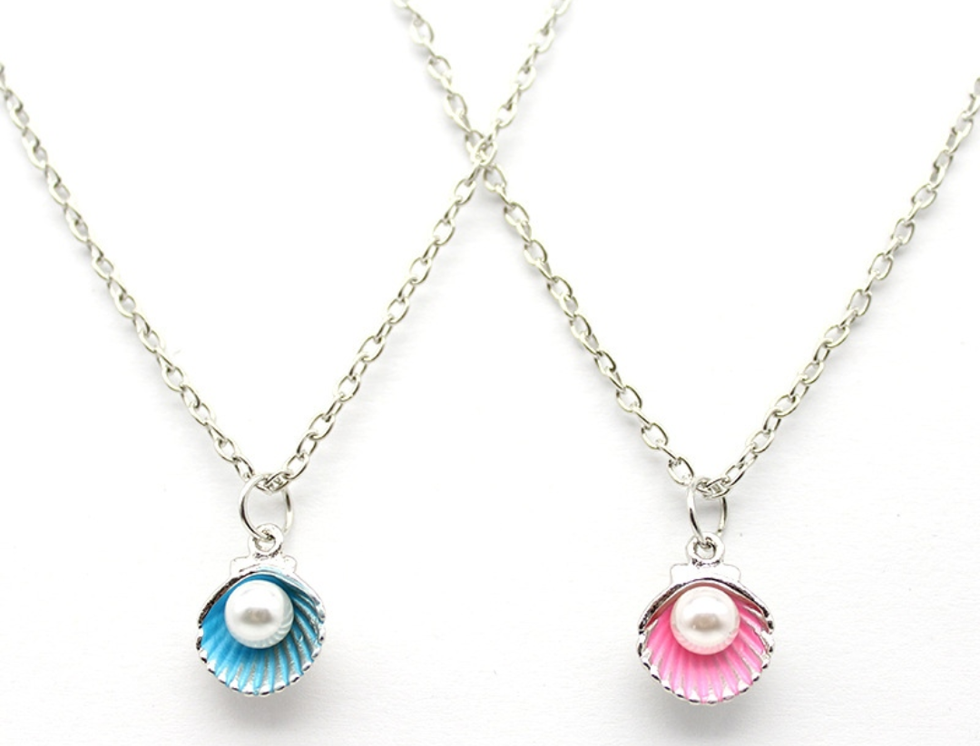 Ocean Shell Pearl Pendant Necklace