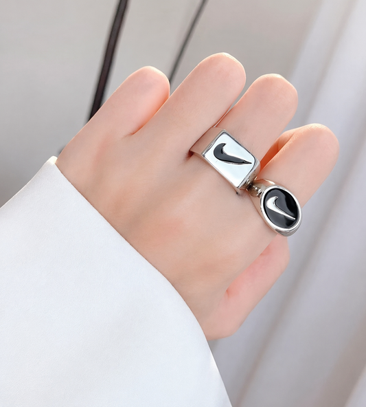 Trending Logo Couple Ring Set