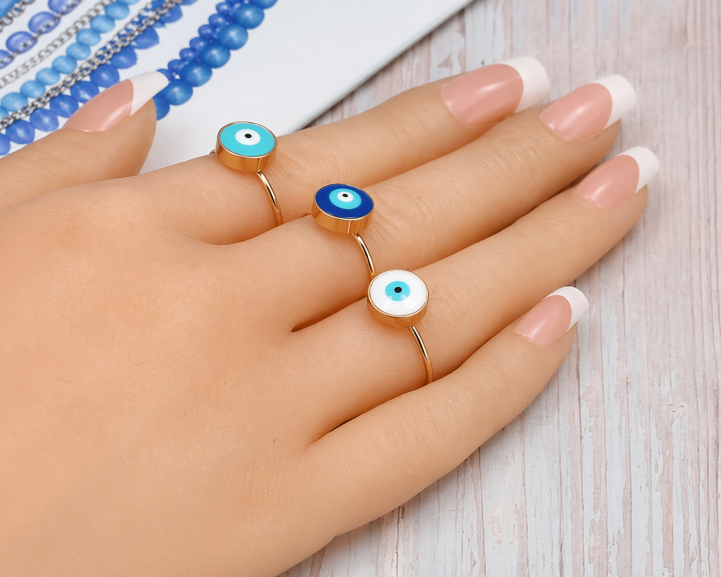 Evil Eye Adjustable Protection Ring