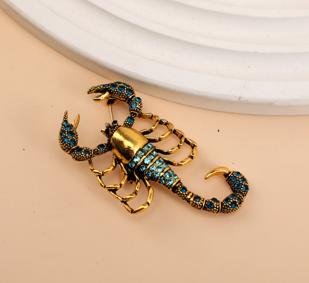 Crystal Scorpion Statement Brooch