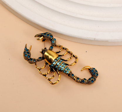Crystal Scorpion Statement Brooch