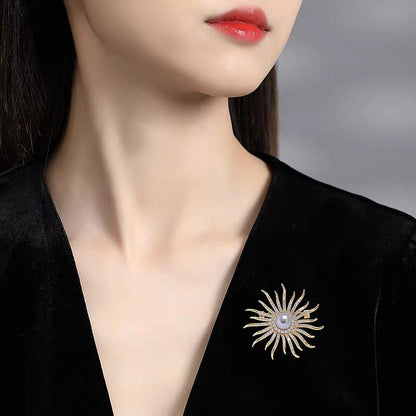 Radiant Sunburst Brooch