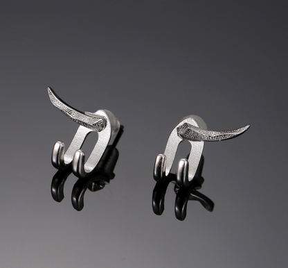 Minimalist Double Hoop Ear Cuff Stud Earrings