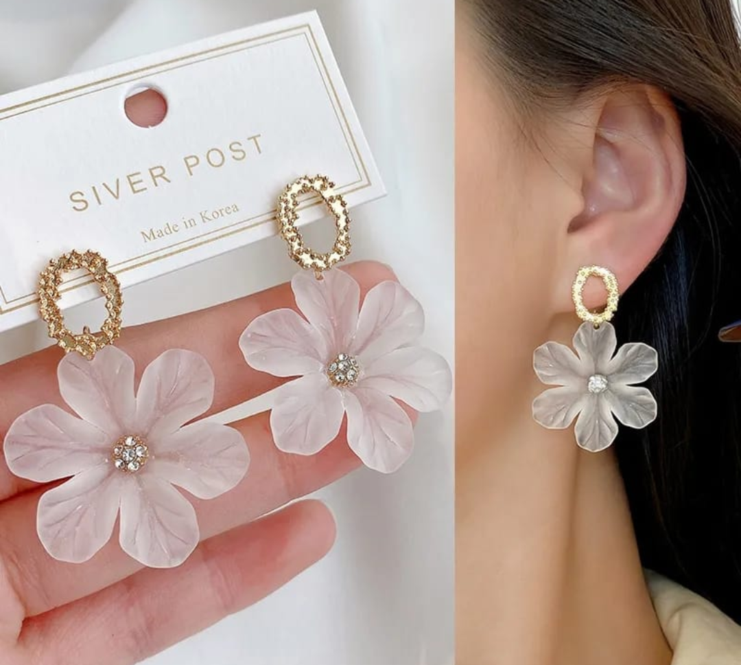 Elegant Blossom Floral Drop Earrings
