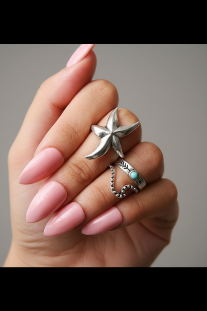 Ocean Vibes Starfish Ring Set