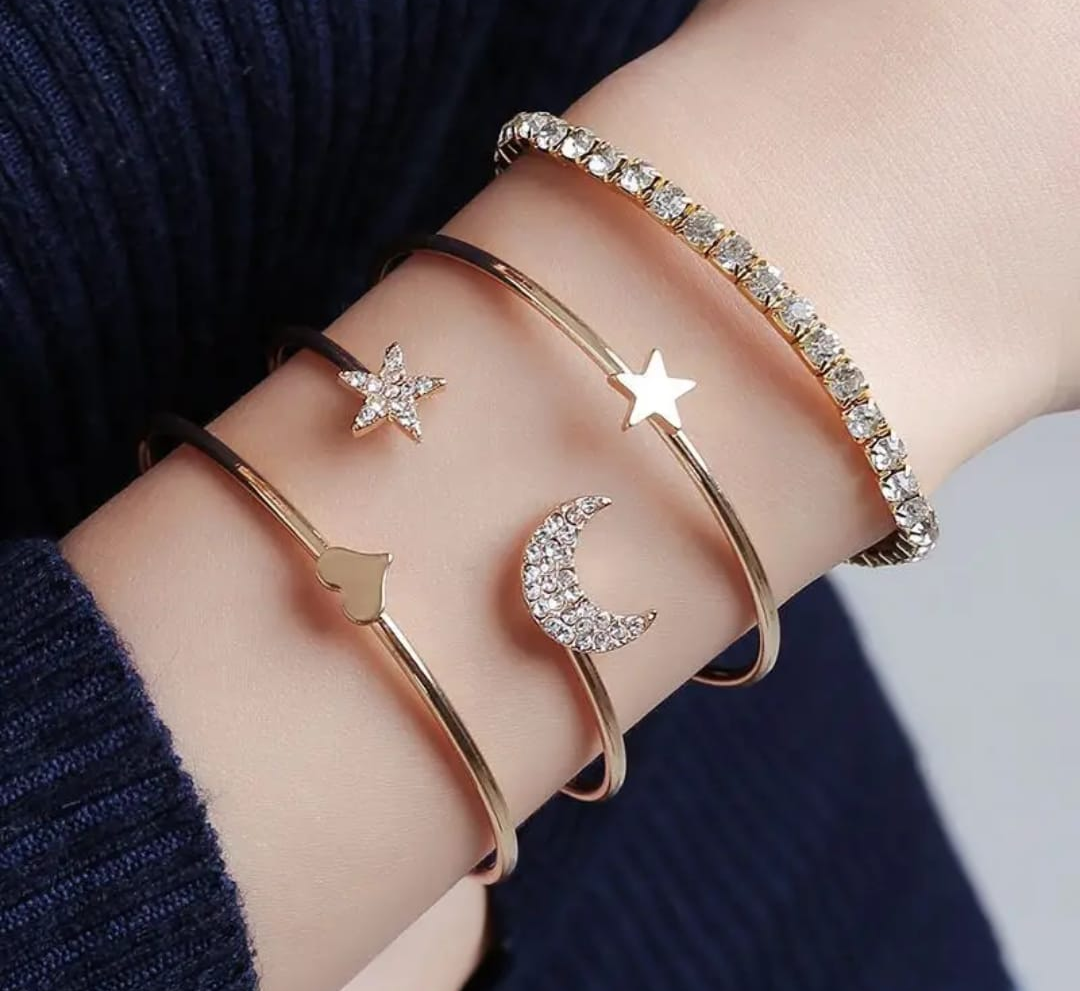 Celestial Charm Gold Bracelet