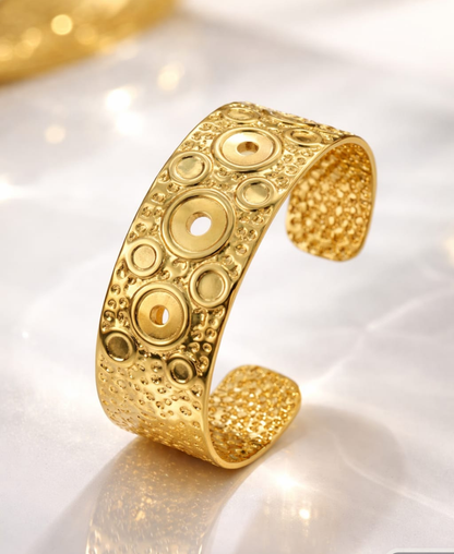 Textured Statement Gold Cuff Bracelet