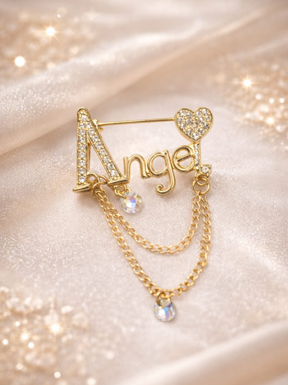 Angel Charm Chain Brooch
