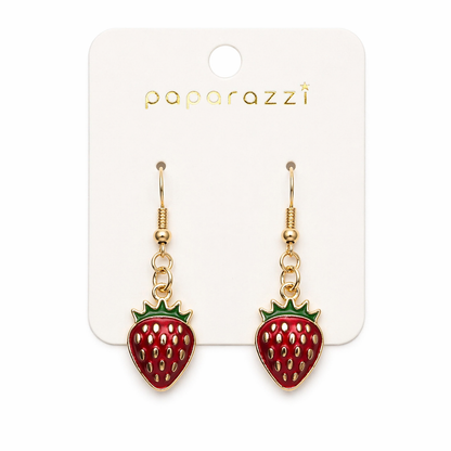 Cute Strawberry Drop Earrings