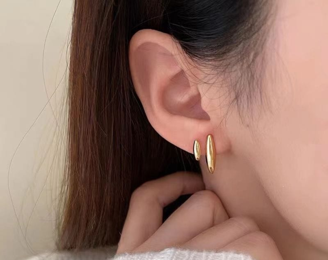 Modern Double Spike Stud Earrings