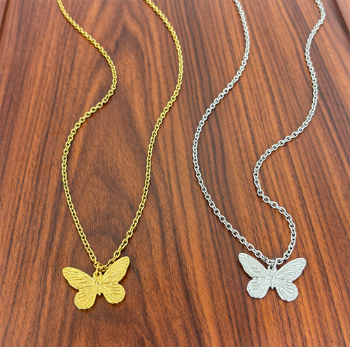 Minimalist Butterfly Pendant Necklace