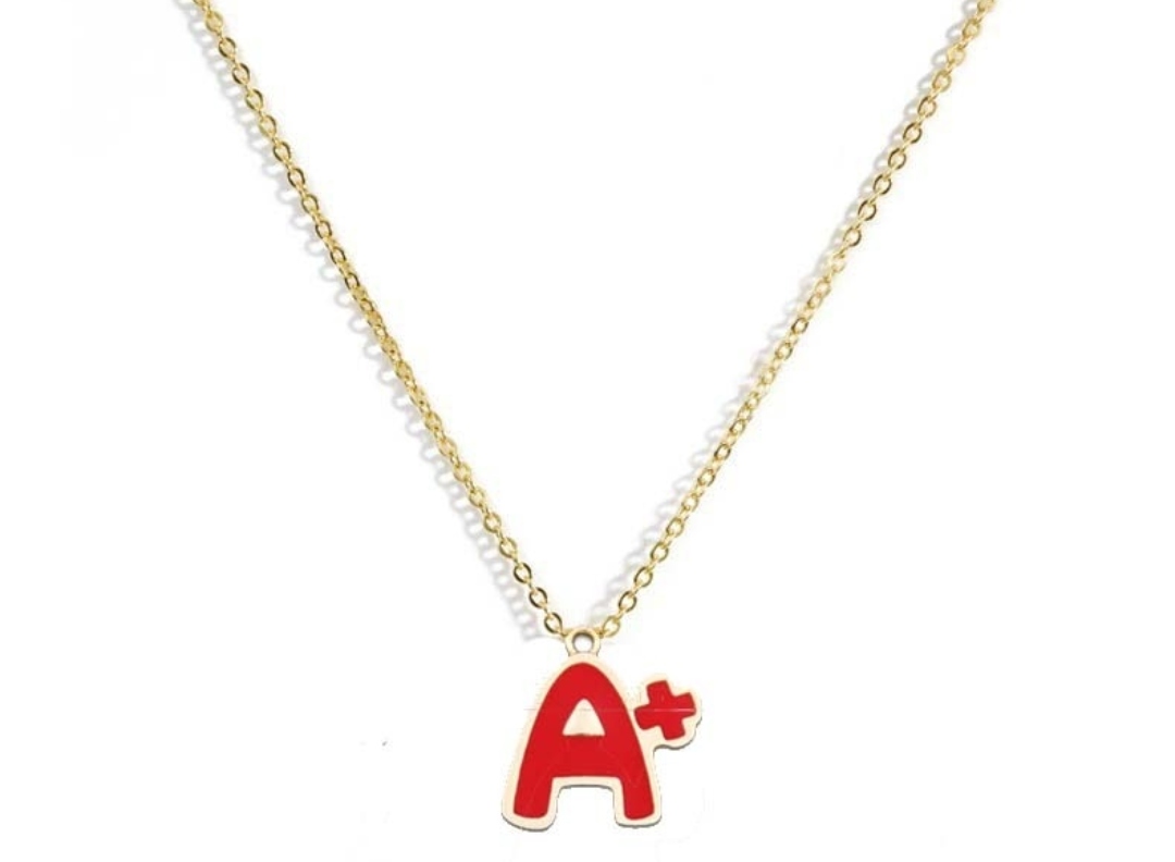 A+ Letter Pendant Necklace
