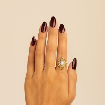 Vintage Pearl Halo Ring