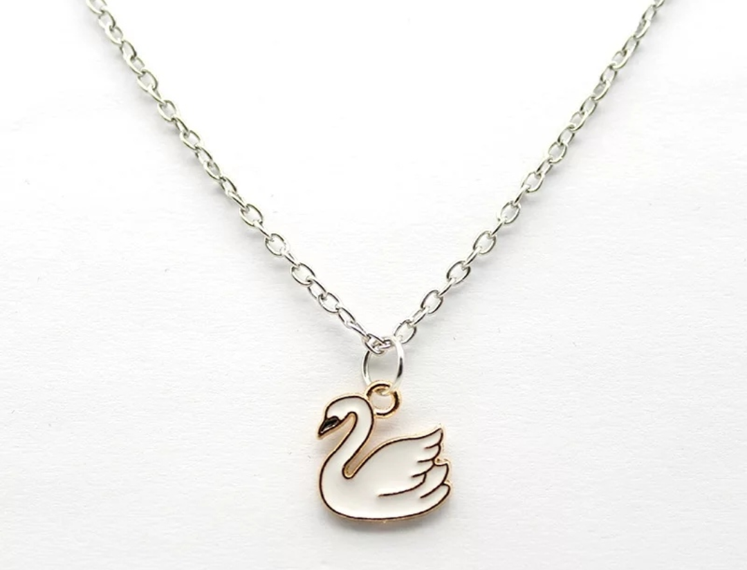 Minimalist Swan Charm Necklace