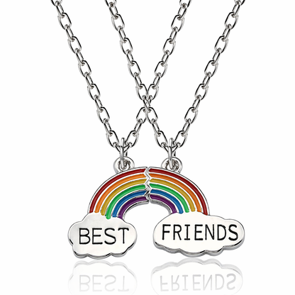 Best Friends Rainbow Split Necklace Set
